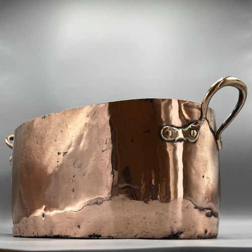 LARGE VICTORIAN COPPER COOKING POT IDEAL CHAMPAGNE BATH VASQUE - ADDITIONAL PHOTO 2
