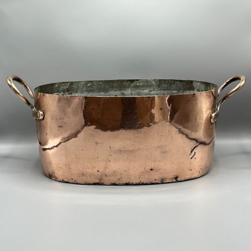 LARGE VICTORIAN COPPER COOKING POT IDEAL CHAMPAGNE BATH VASQUE - ADDITIONAL PHOTO 4