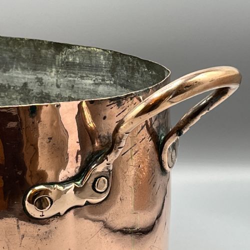 LARGE VICTORIAN COPPER COOKING POT IDEAL CHAMPAGNE BATH VASQUE - ADDITIONAL PHOTO 7