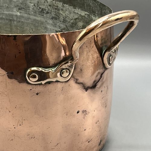 LARGE VICTORIAN COPPER COOKING POT IDEAL CHAMPAGNE BATH VASQUE - ADDITIONAL PHOTO 8