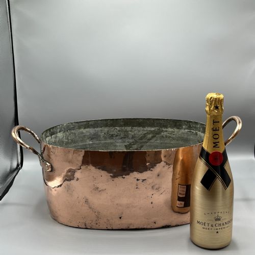 LARGE VICTORIAN COPPER COOKING POT IDEAL CHAMPAGNE BATH VASQUE - ADDITIONAL PHOTO 12