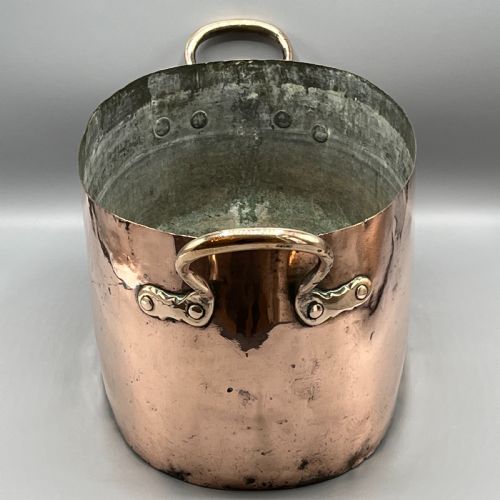 LARGE VICTORIAN COPPER COOKING POT IDEAL CHAMPAGNE BATH VASQUE - ADDITIONAL PHOTO 16