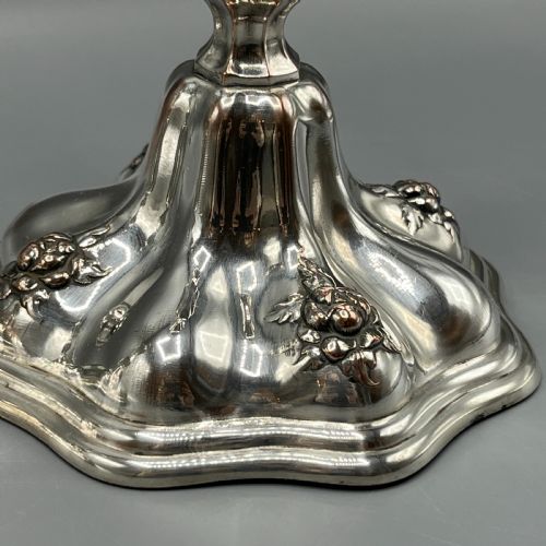 PAIR ART NOUVEAU SILVER PLATED CANDLESTICKS - ADDITIONAL PHOTO 6