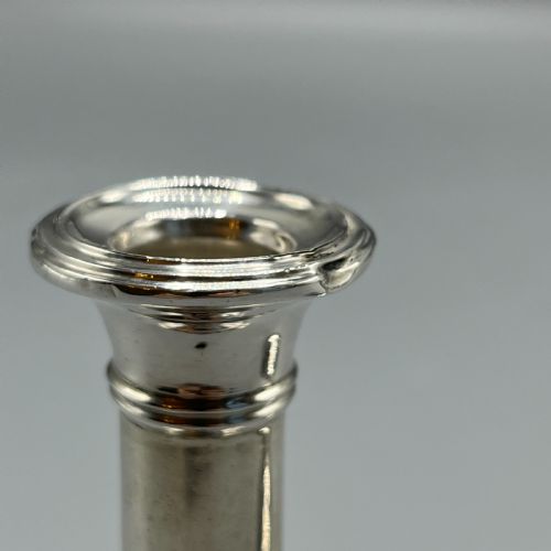 PAIR EDWARDIAN SMALL STERLING SILVER CANDLESTICKS - ADDITIONAL PHOTO 10