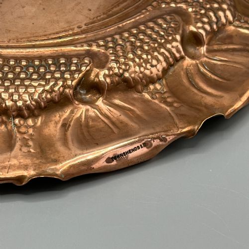 ART NOUVEAU COPPER FLORAL RELIEF DECORATIVE TRAY - ADDITIONAL PHOTO 21
