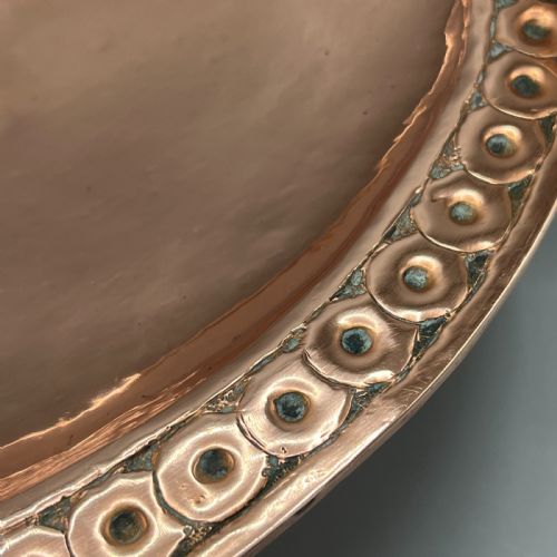 ARTS CRAFTS COPPER PEDESTAL TAZZA CENTREPIECE DISH - ADDITIONAL PHOTO 14