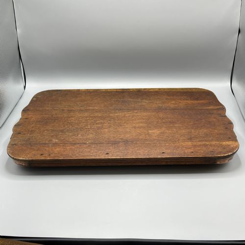 LARGE ARTS CRAFTS OAK COPPER GALLERY SERVING TRAY - ADDITIONAL PHOTO 12