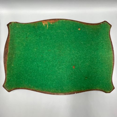 EDWARDIAN MAHOGANY INLAID GALLERY SERVING TRAY - ADDITIONAL PHOTO 16