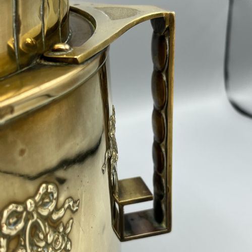 LARGE ART NOUVEAU BRASS PLANTER JARDINIERE - ADDITIONAL PHOTO 10