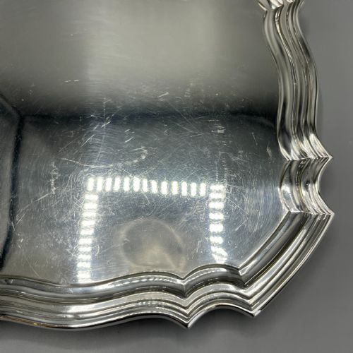 ANTIQUE SILVER PLATED SQUARE COCKTAIL SALVER TRAY BY WALKER HALL - ADDITIONAL PHOTO 9