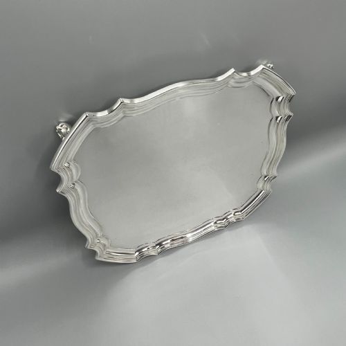 ANTIQUE SILVER PLATED SQUARE COCKTAIL SALVER TRAY BY WALKER HALL - ADDITIONAL PHOTO 12