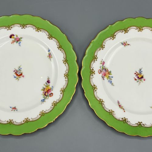 PAIR VICTORIAN COALPORT PORCELAIN PLATES - ADDITIONAL PHOTO 1