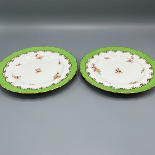 PAIR VICTORIAN COALPORT PORCELAIN PLATES - ADDITIONAL PHOTO 2