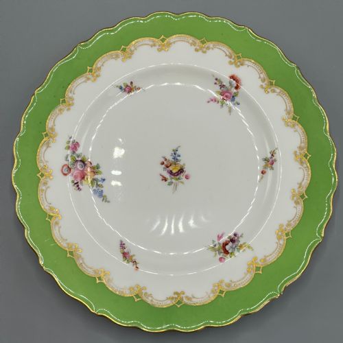PAIR VICTORIAN COALPORT PORCELAIN PLATES - ADDITIONAL PHOTO 3