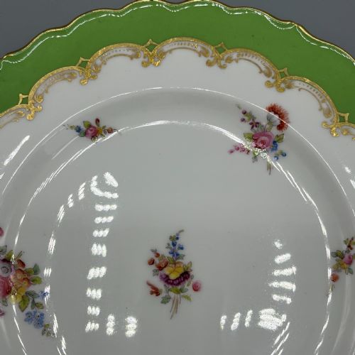 PAIR VICTORIAN COALPORT PORCELAIN PLATES - ADDITIONAL PHOTO 6