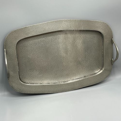 LARGE ARTS CRAFTS PEWTER SERVING TRAY - ADDITIONAL PHOTO 1