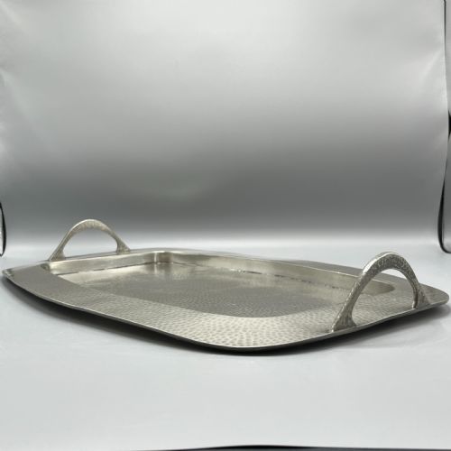 LARGE ARTS CRAFTS PEWTER SERVING TRAY - ADDITIONAL PHOTO 4