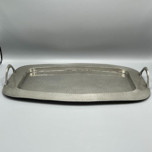 LARGE ARTS CRAFTS PEWTER SERVING TRAY - ADDITIONAL PHOTO 5