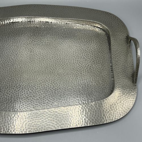 LARGE ARTS CRAFTS PEWTER SERVING TRAY - ADDITIONAL PHOTO 12