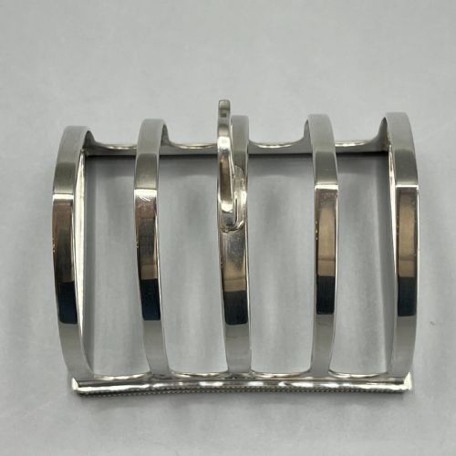 ART DECO SOLID STERLING SILVER TOAST RACK WITH PIERCED DETAIL - ADDITIONAL PHOTO 8