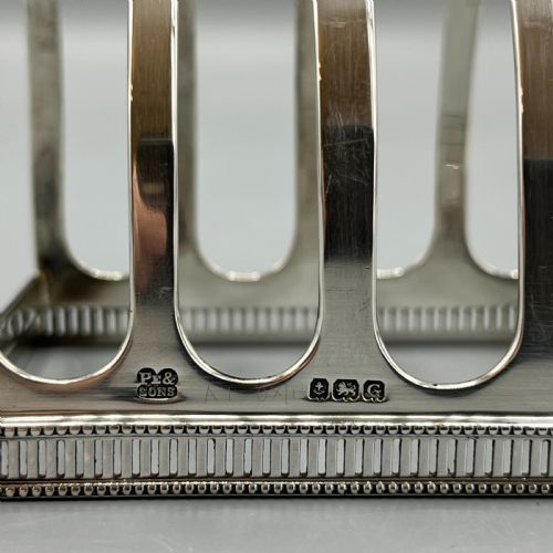ART DECO SOLID STERLING SILVER TOAST RACK WITH PIERCED DETAIL - ADDITIONAL PHOTO 10