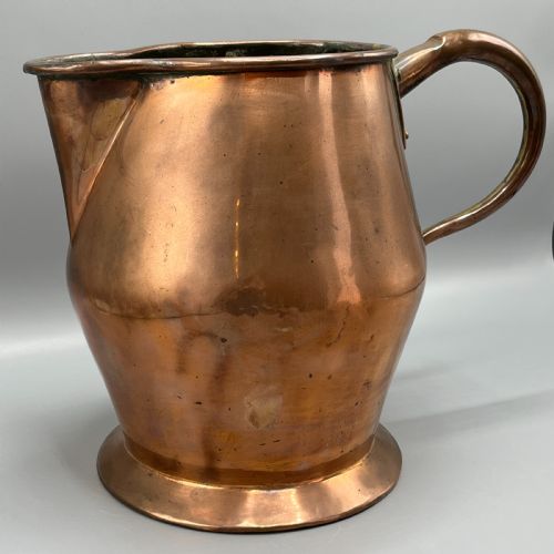 LARGE GEORGIAN COPPER JUG 8 PINT 1 GALLON - ADDITIONAL PHOTO 2