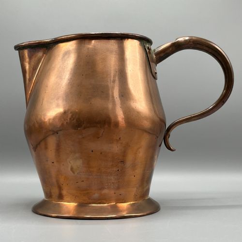 LARGE GEORGIAN COPPER JUG 8 PINT 1 GALLON - ADDITIONAL PHOTO 5