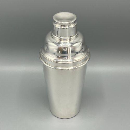 art deco english silver plated cocktail shaker - CATEGORY: ANTIQUE SILVER - DATED 1930