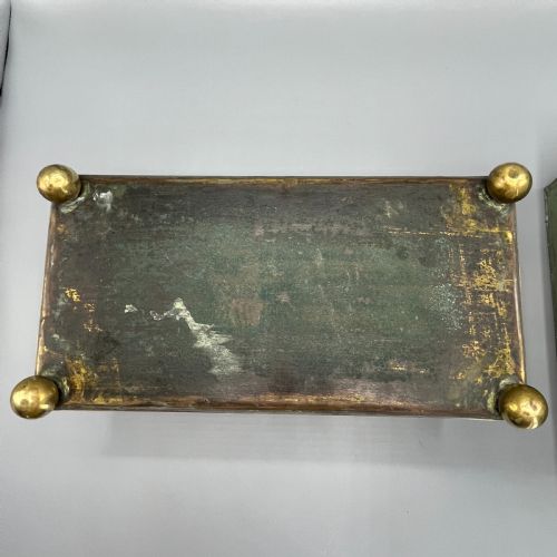 EDWARDIAN BRASS TROUGH PLANTER JARDINIERE - ADDITIONAL PHOTO 20