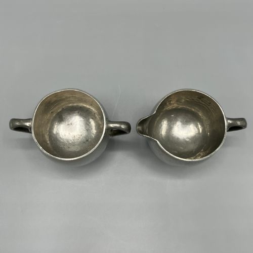 LIBERTY CO TUDRIC PEWTER SUGAR BOWL CREAM JUG TEA SET - ADDITIONAL PHOTO 6