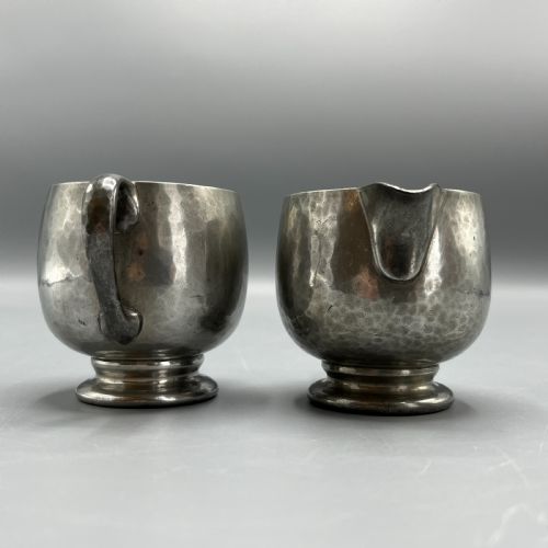 LIBERTY CO TUDRIC PEWTER SUGAR BOWL CREAM JUG TEA SET - ADDITIONAL PHOTO 10