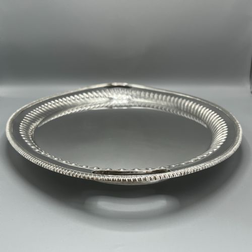 LARGE SILVER PLATED BUTLER SERVING TRAY BY ELKINGTON CO - ADDITIONAL PHOTO 4
