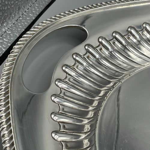 LARGE SILVER PLATED BUTLER SERVING TRAY BY ELKINGTON CO - ADDITIONAL PHOTO 12
