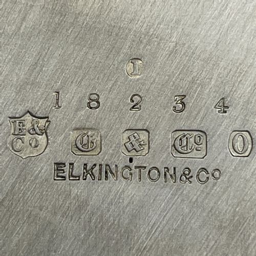 LARGE SILVER PLATED BUTLER SERVING TRAY BY ELKINGTON CO - ADDITIONAL PHOTO 15