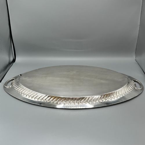 LARGE SILVER PLATED BUTLER SERVING TRAY BY ELKINGTON CO - ADDITIONAL PHOTO 17