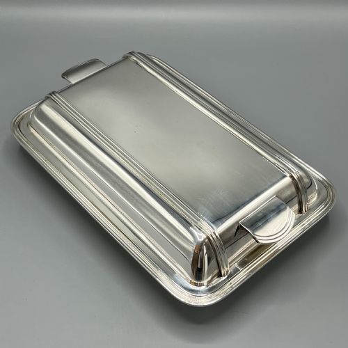 art deco silver plated entre serving dish by elkington co - CATEGORY: ANTIQUE SILVER - DATED 1930