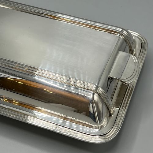 ART DECO SILVER PLATED ENTRE SERVING DISH BY ELKINGTON CO - ADDITIONAL PHOTO 6