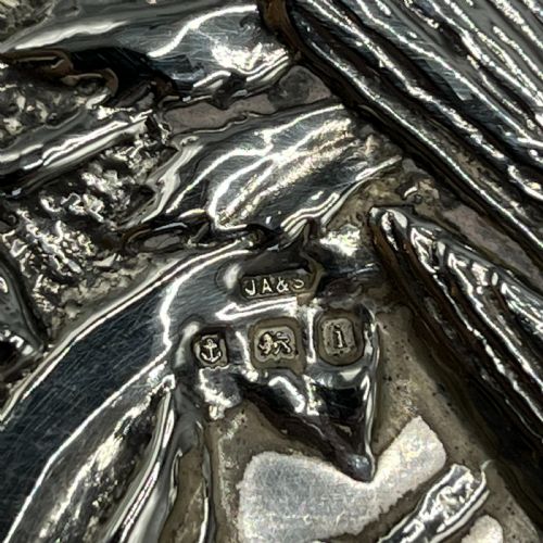 ART NOUVEAU STERLING SILVER HAND MIRROR WITH EMBOSSED BIRDS - ADDITIONAL PHOTO 11