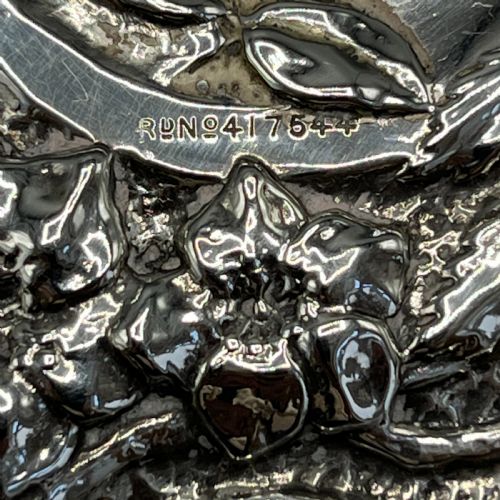 ART NOUVEAU STERLING SILVER HAND MIRROR WITH EMBOSSED BIRDS - ADDITIONAL PHOTO 13