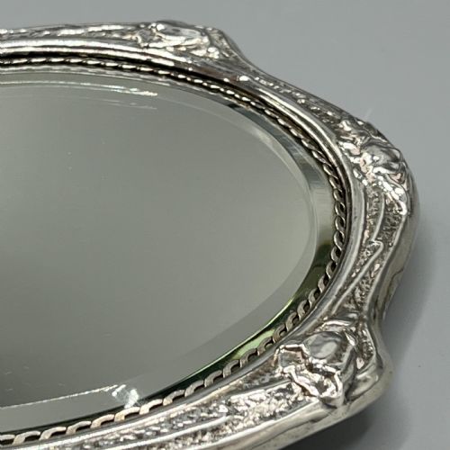ART NOUVEAU STERLING SILVER HAND MIRROR WITH EMBOSSED BIRDS - ADDITIONAL PHOTO 22