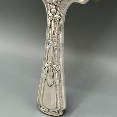 ART NOUVEAU STERLING SILVER HAIR BRUSH WITH EMBOSSED BIRD - ADDITIONAL PHOTO 11