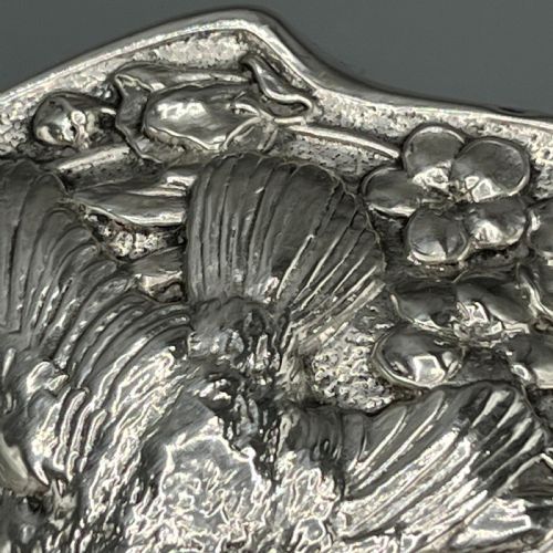 ART NOUVEAU STERLING SILVER HAIR BRUSH WITH EMBOSSED BIRD - ADDITIONAL PHOTO 19
