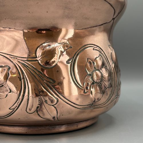 ART NOUVEAU COPPER INDOOR PLANTER JARDINIERE - ADDITIONAL PHOTO 5