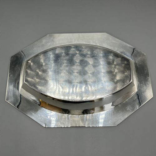 FRENCH ART DECO SILVER PLATED BREAD BASKET FRUIT BOWL SERVING DISH C1930 - ADDITIONAL PHOTO 17