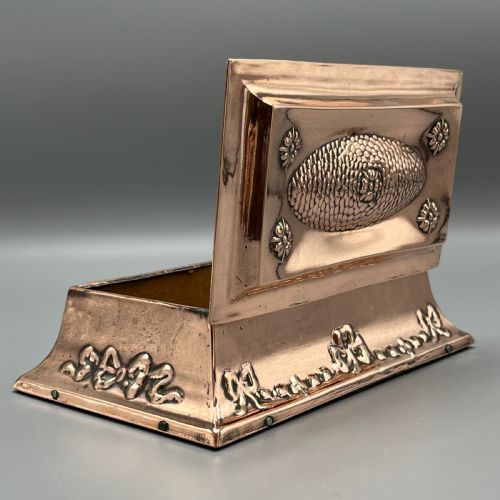 ANTIQUE COPPER EMBOSSED CIGARETTE BOX - ADDITIONAL PHOTO 13