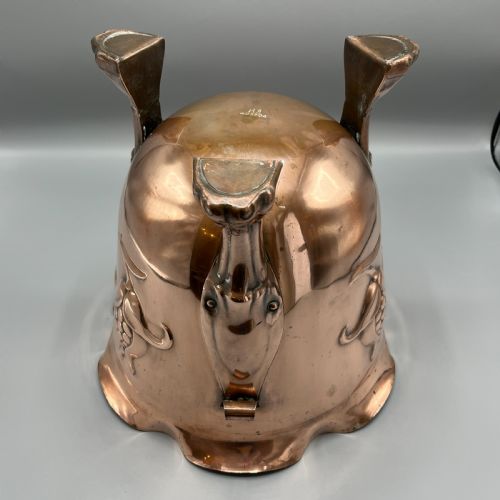 LARGE ART NOUVEAU COPPER FOOTED PLANTER JARDINIERE - ADDITIONAL PHOTO 14