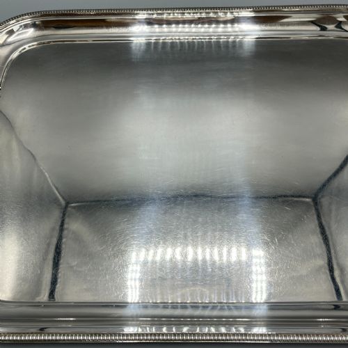 LARGE ART DECO SILVER PLATED BUTLER SERVING TRAY BY MAPPIN WEBB - ADDITIONAL PHOTO 9