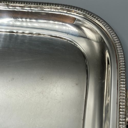 LARGE ART DECO SILVER PLATED BUTLER SERVING TRAY BY MAPPIN WEBB - ADDITIONAL PHOTO 13