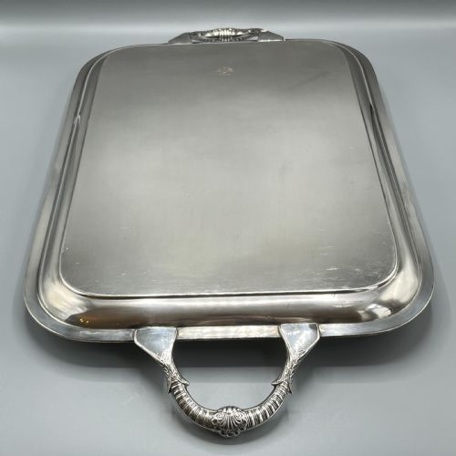 LARGE ART DECO SILVER PLATED BUTLER SERVING TRAY BY MAPPIN WEBB - ADDITIONAL PHOTO 16