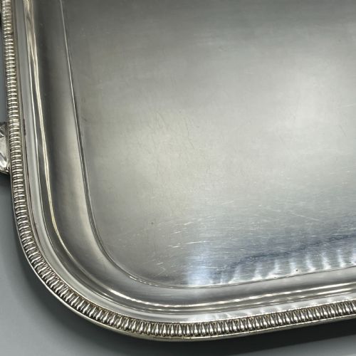 LARGE ART DECO SILVER PLATED BUTLER SERVING TRAY BY MAPPIN WEBB - ADDITIONAL PHOTO 17